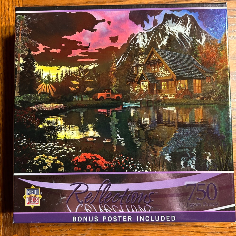 MasterPieces Reflections Metallic 750 piece Cabin Scene Jigsaw Puzzle